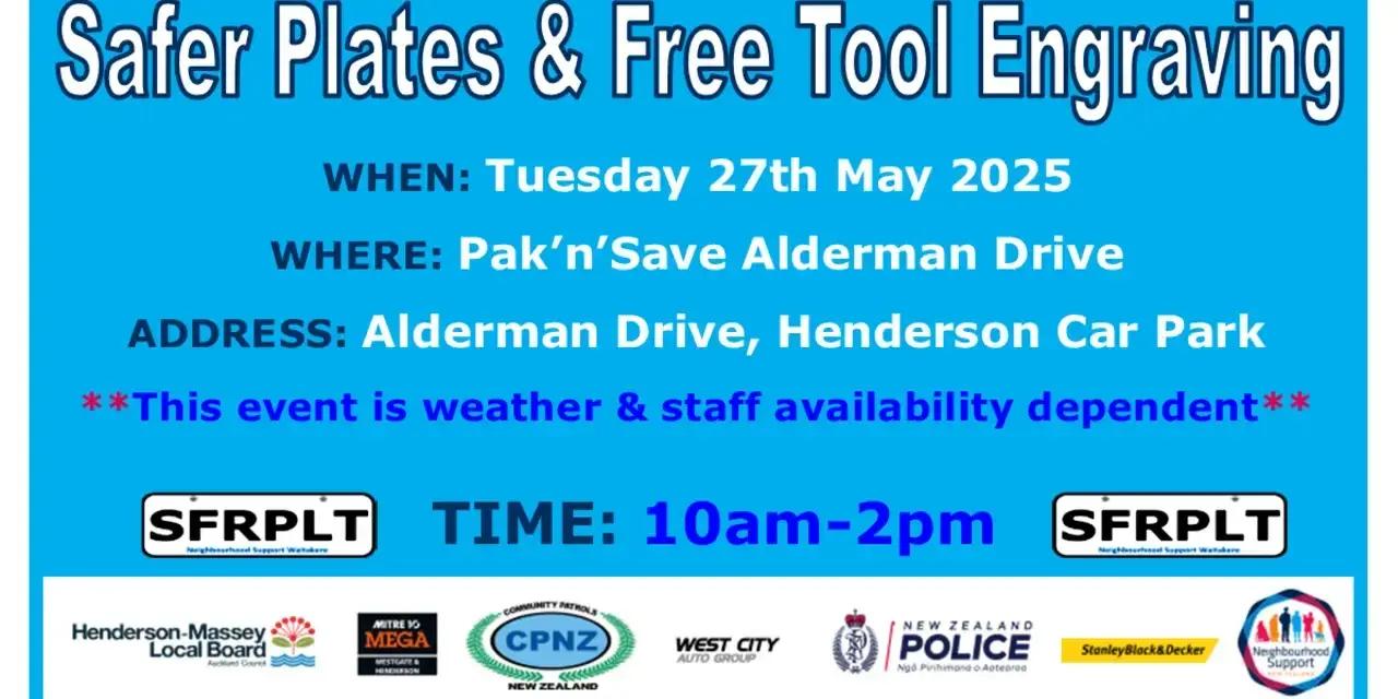 Safer Plates & Free Tool Engraving at Pak'n'Save