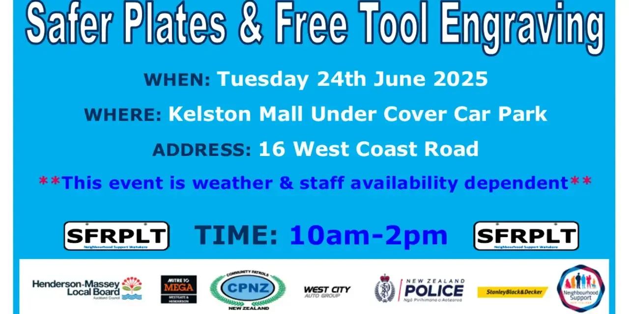 Protect Your Property: Safer Plates Event | Kelston Mall