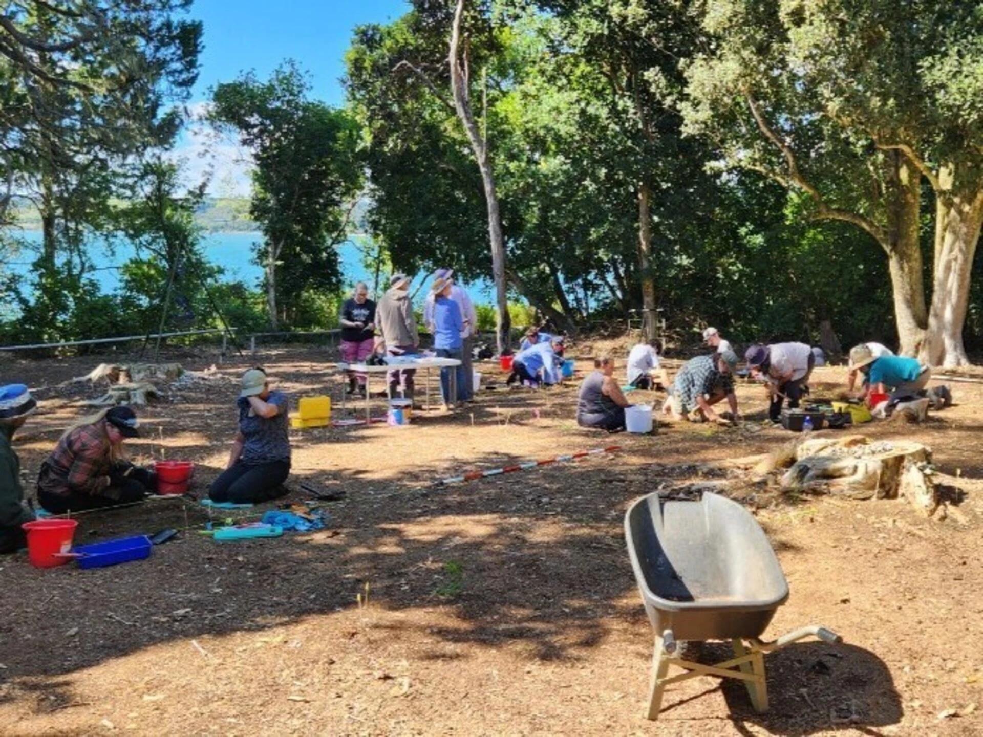 Excavation at the point, January 2025