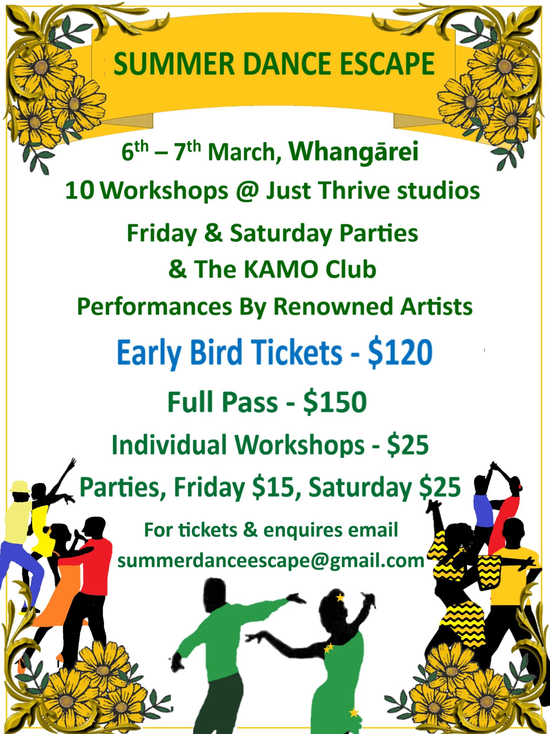 Summer Dance Escape coming to town this March. Tickets are on sale now!