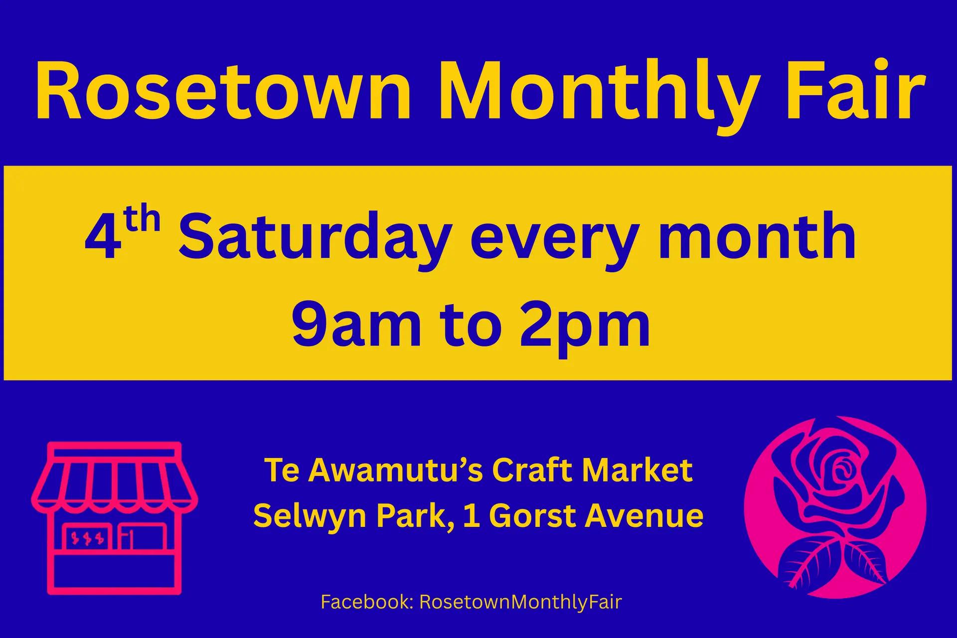 Rosetown Monthly Fair, Te Awamutu's Largest Craft Market