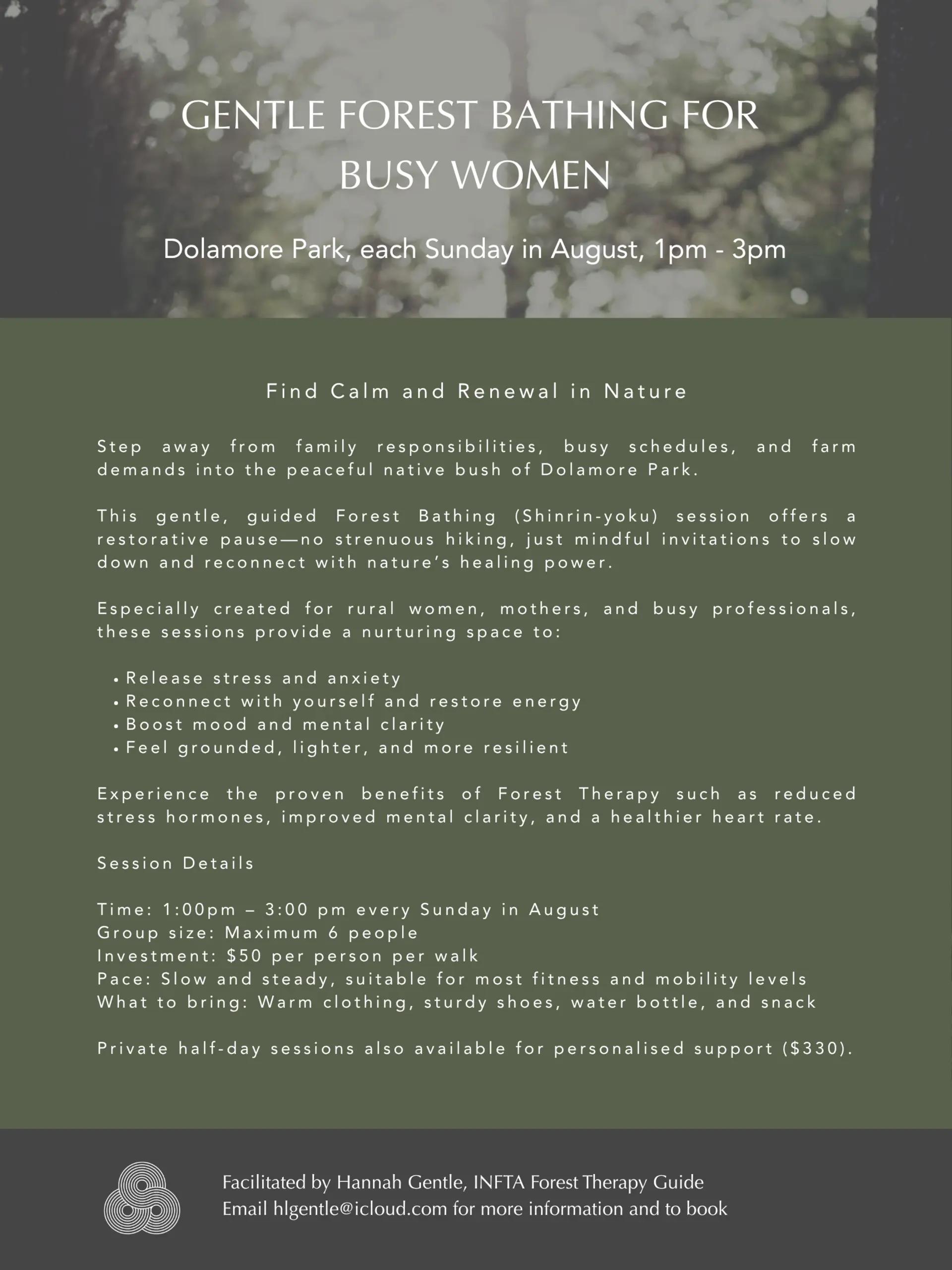 Gentle Forest Bathing Flyer