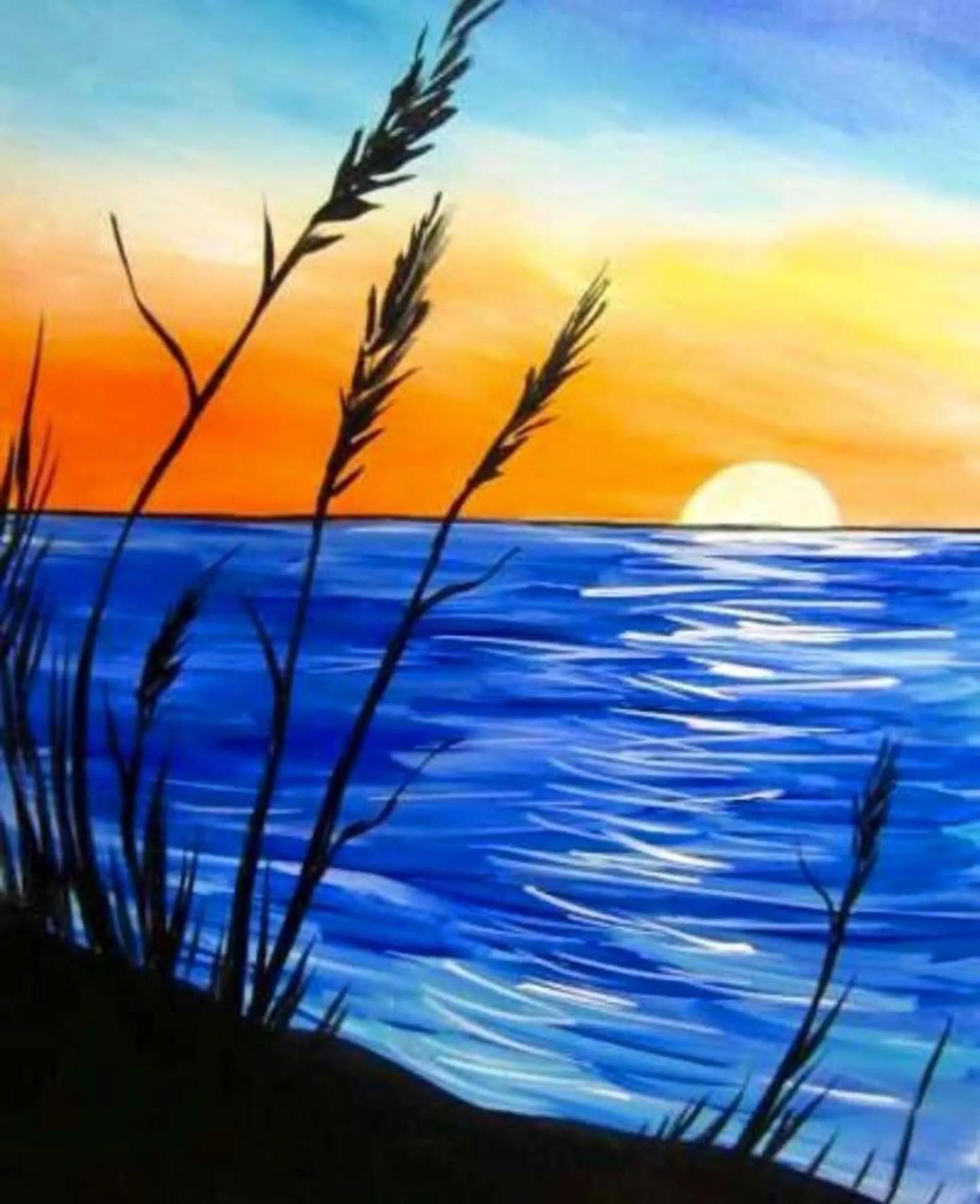 beach at sunset